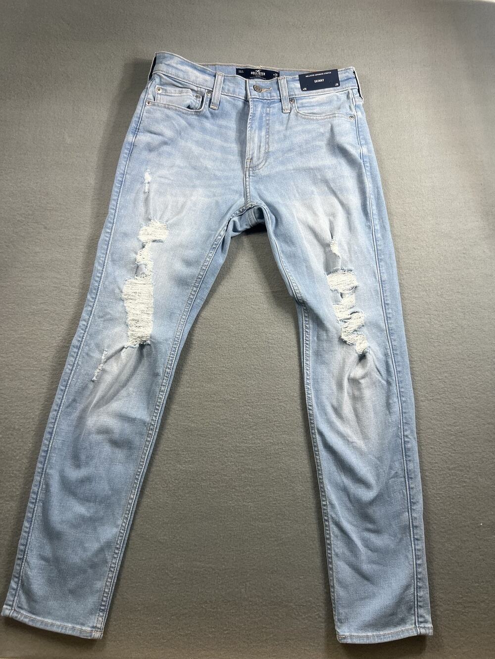 Hollister Men's 30x30 Light Wash Skinny Jeans Advanced Stretch